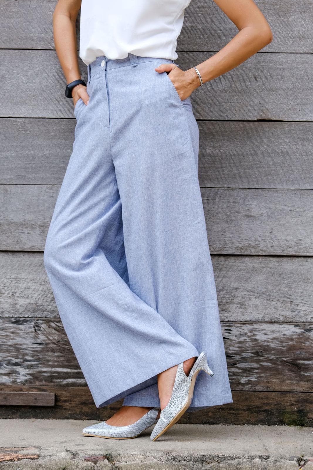 QUẦN LINEN ỐNG RỘNG CỔ ĐIỂN