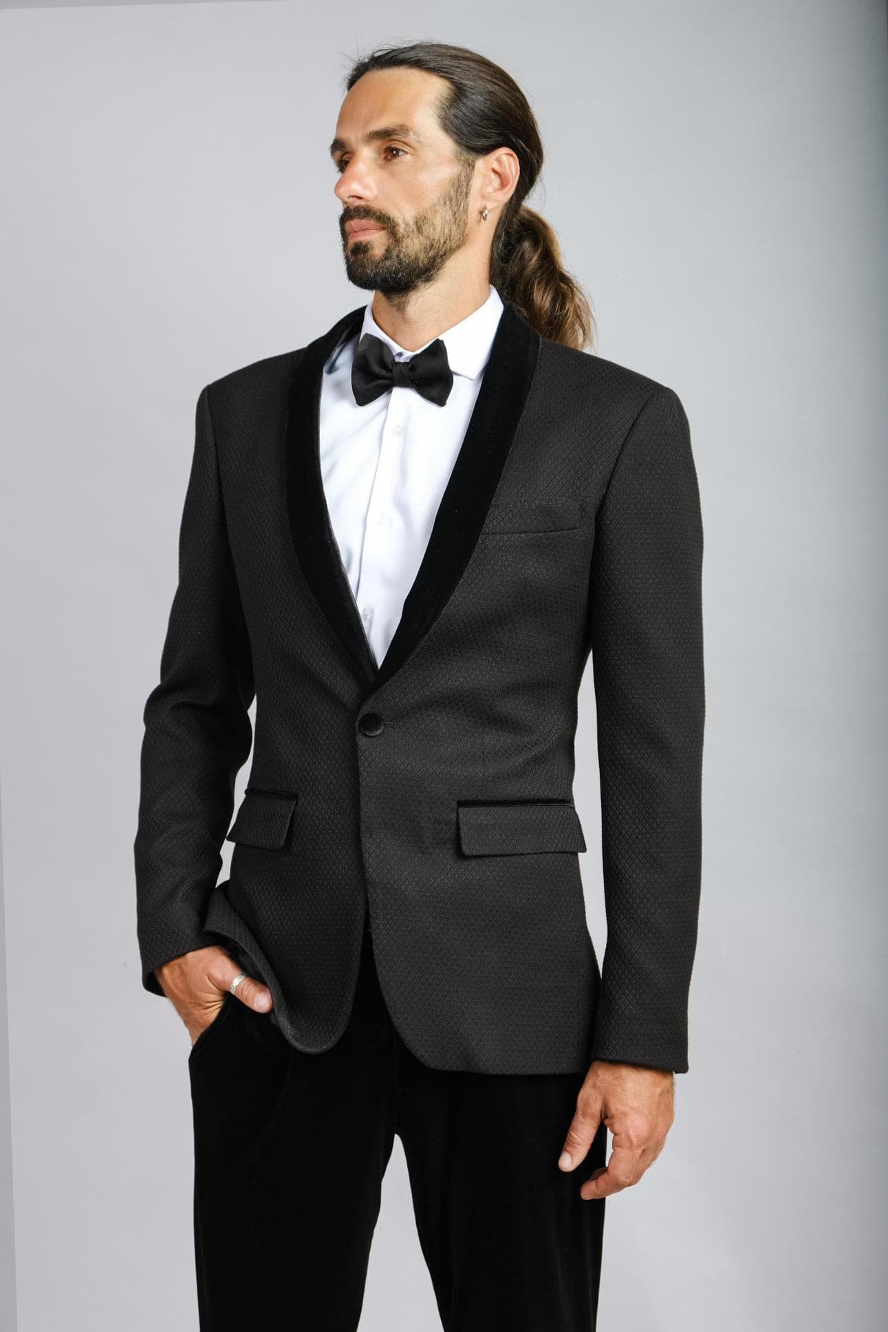ÁO JACKET TUXEDO ĐEN SLIM-FIT