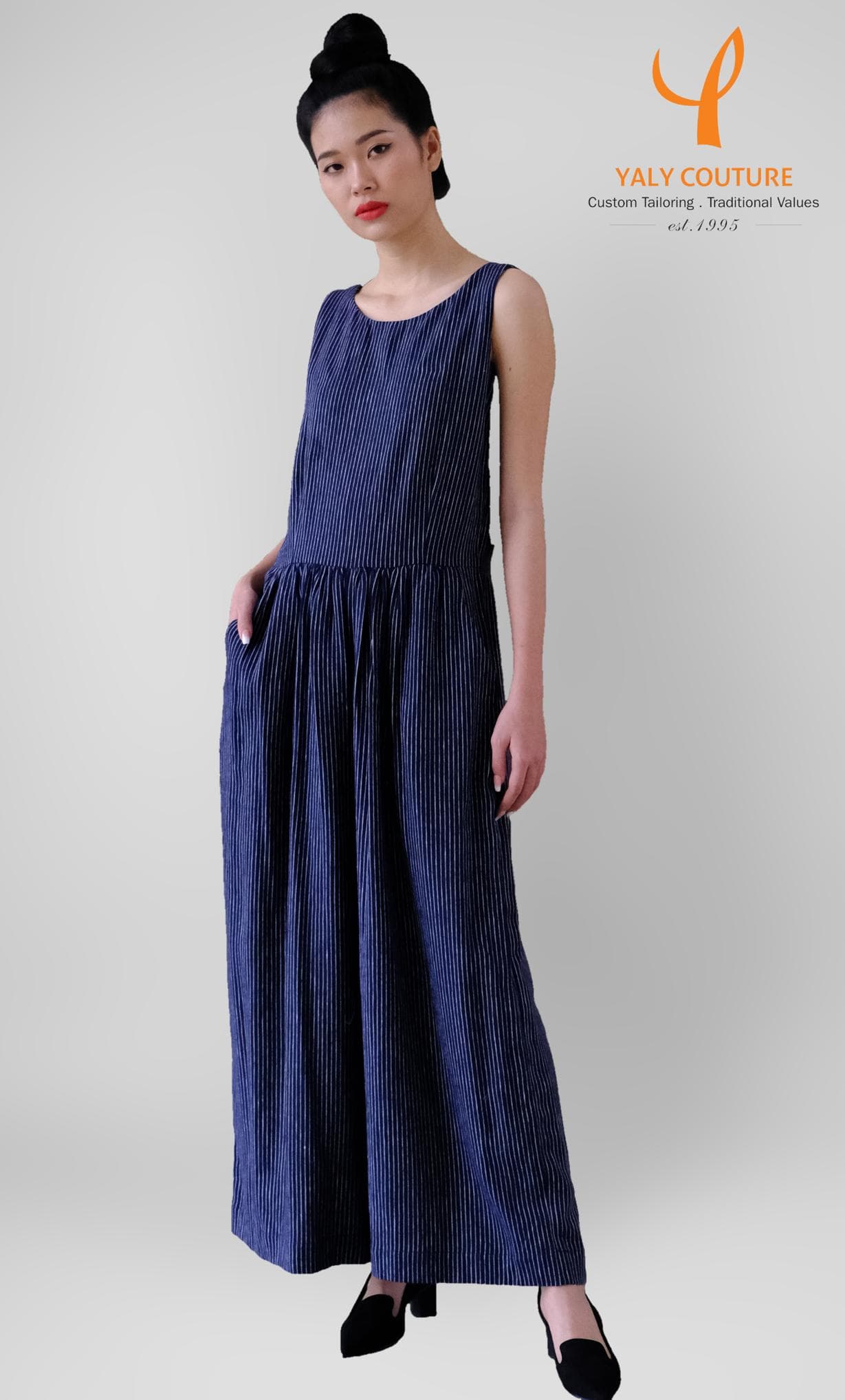 SLEEVELESS LINEN JUMPSUIT
