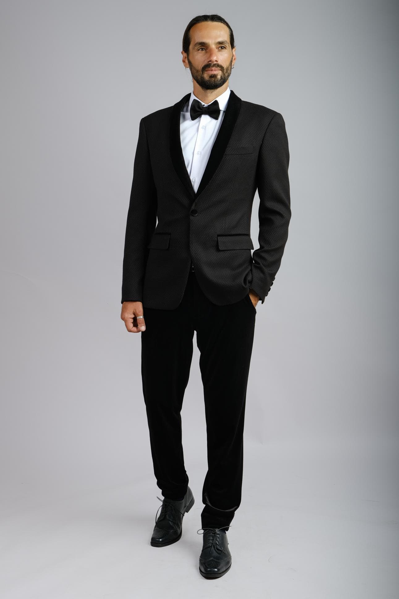 ÁO JACKET TUXEDO ĐEN SLIM-FIT