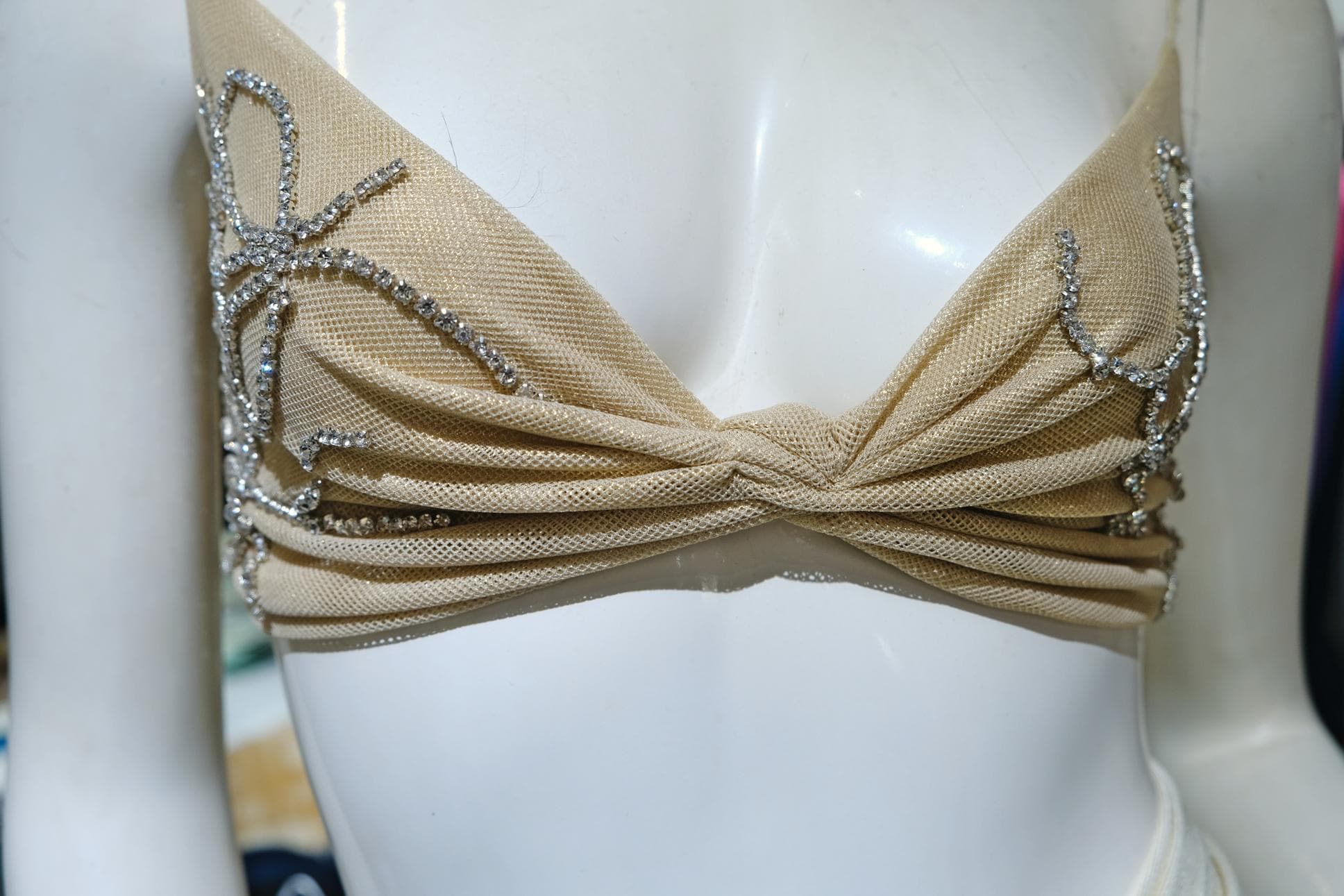TWIST BRA WITH EMBELLISHMENTS