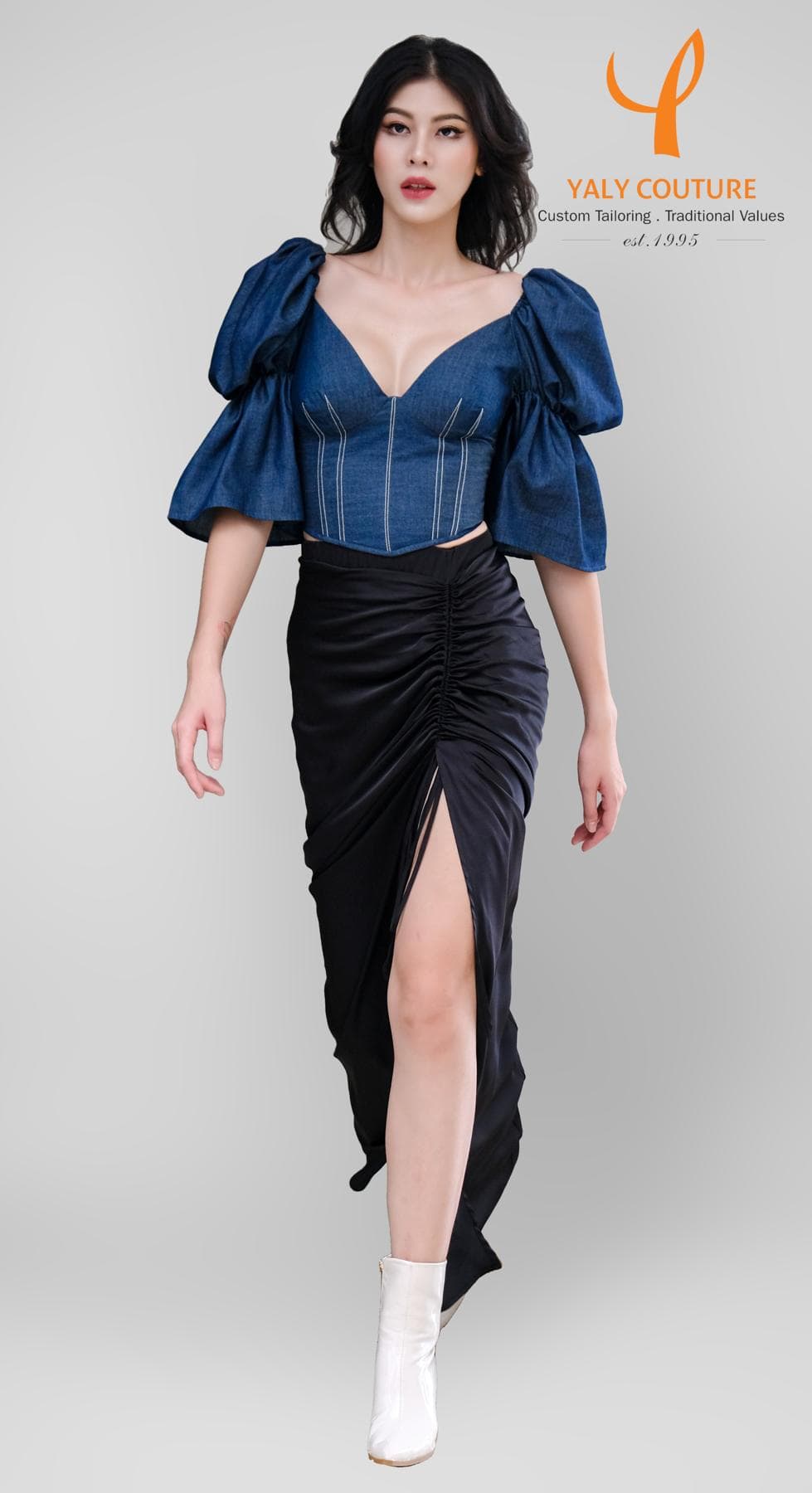 ÁO TOP JEANS TAY PHỒNG