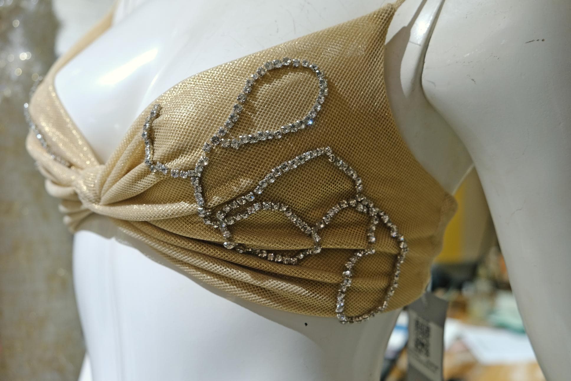TWIST BRA WITH EMBELLISHMENTS