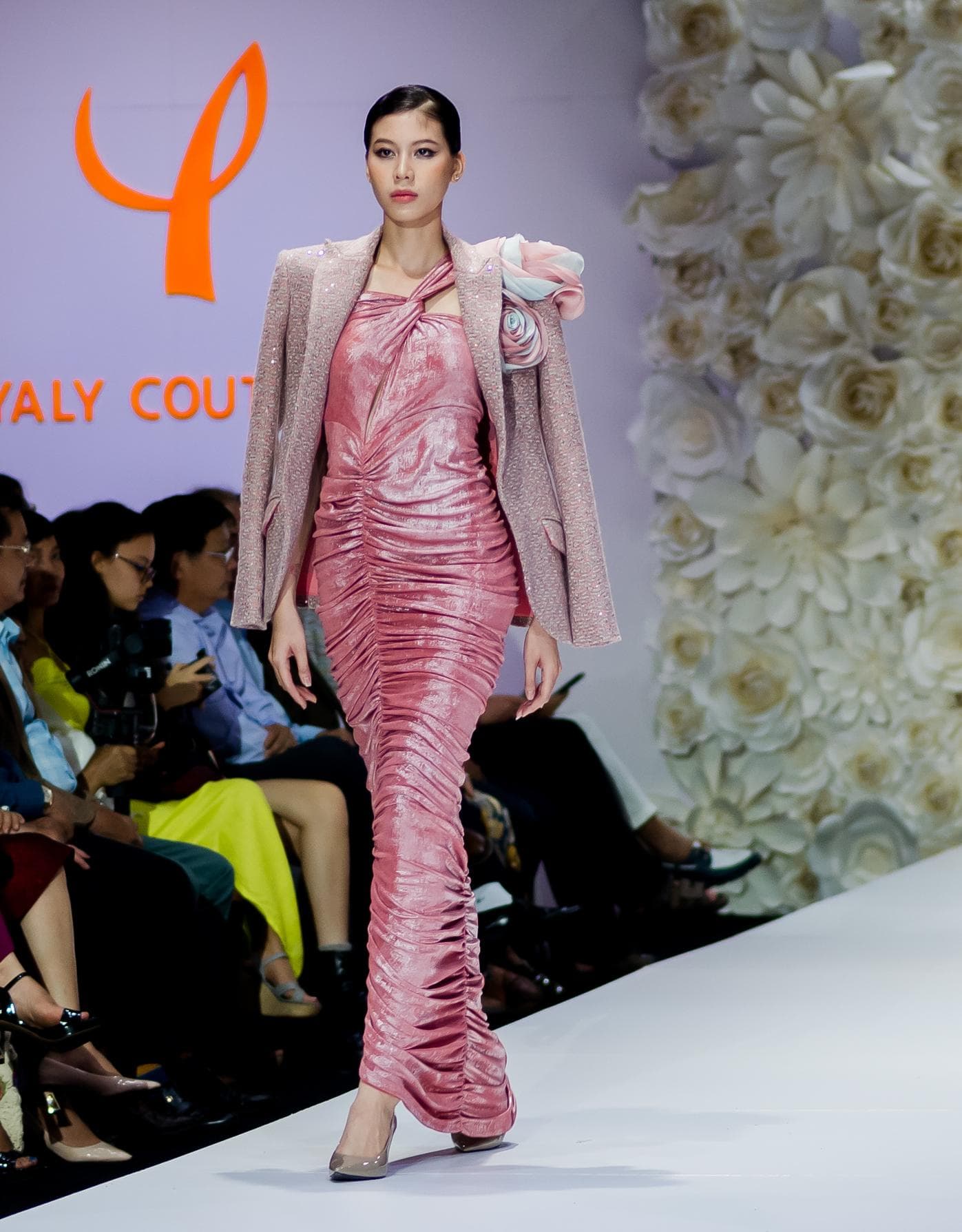 ĐẦM DÀI THUN KIM TUYẾN HỒNG