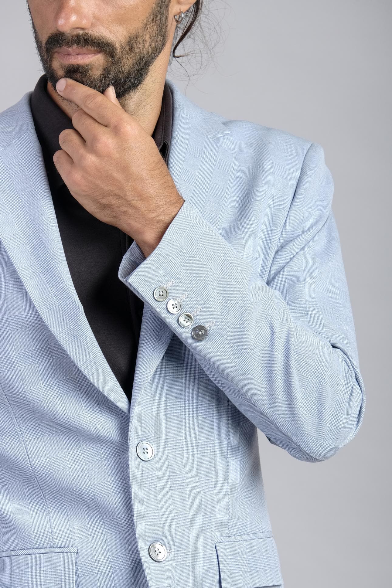 JACKET CARO XÁM LỢT SLIM-FIT