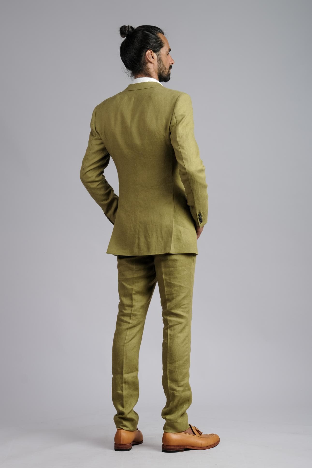 BỘ SUIT LINEN MÀU Ô LIU SLIM-FIT