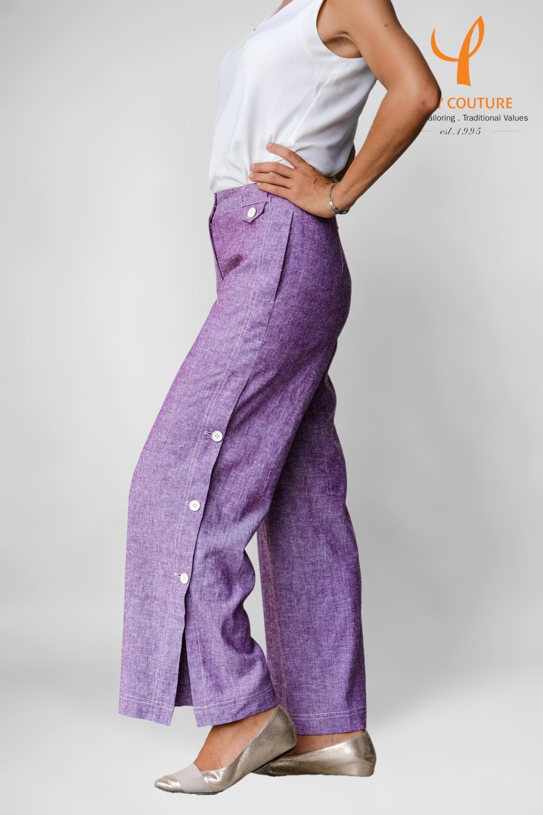 QUẦN LINEN TÍM SÀNH ĐIỆU