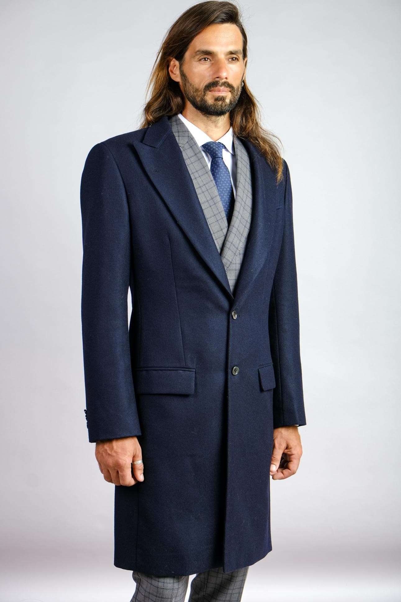 ÁO KHOÁC DẠ CHOÀNG QUA XANH NAVY