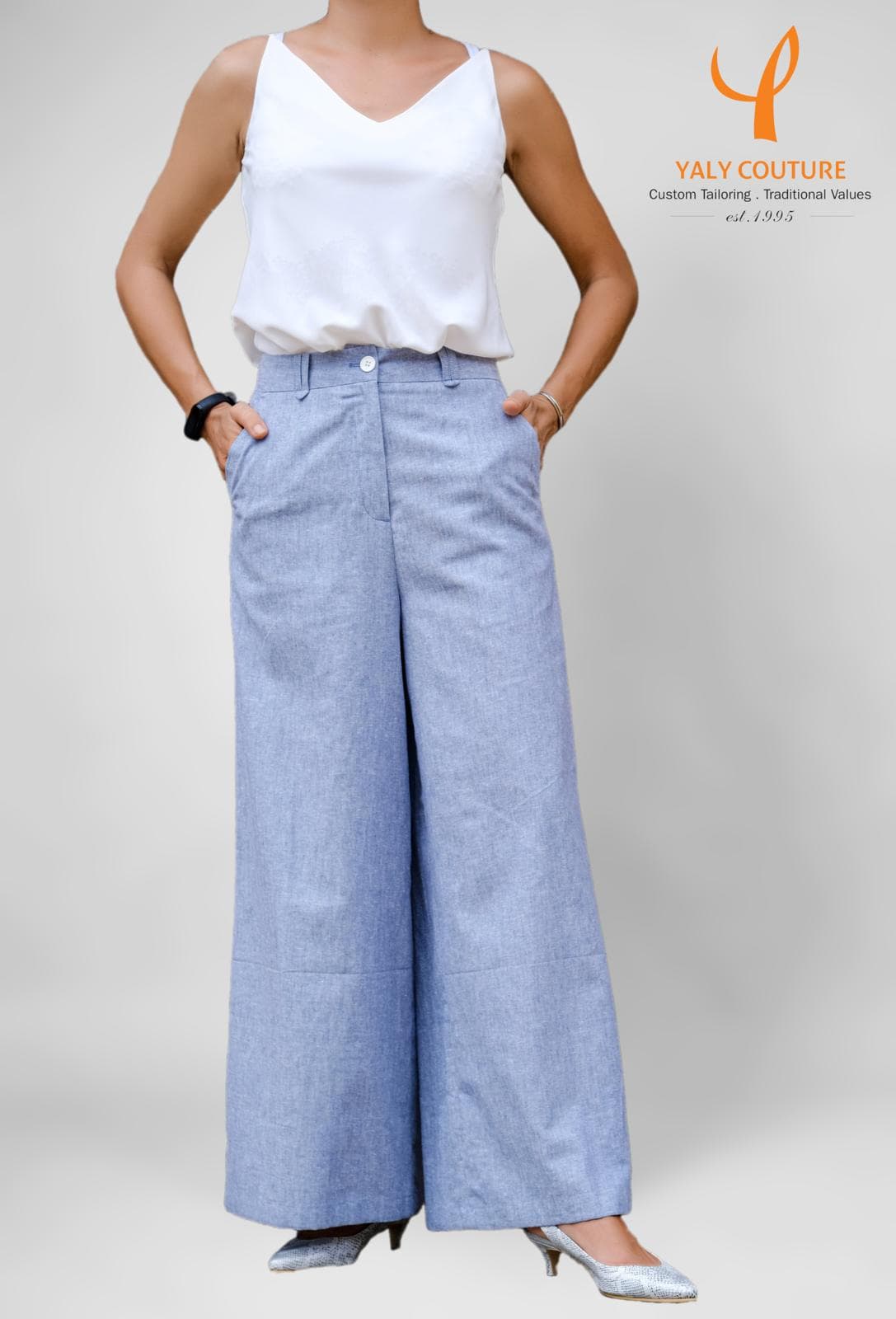 QUẦN LINEN ỐNG RỘNG CỔ ĐIỂN