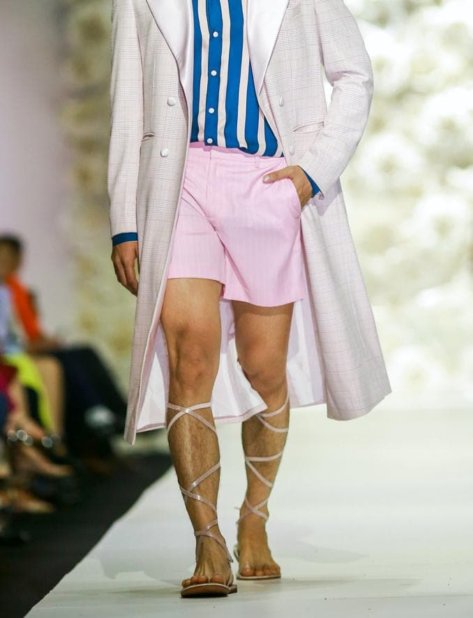 QUẦN SỌT SỌC HỒNG