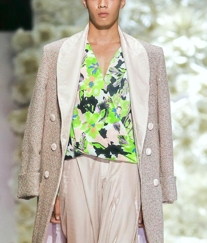 ÁO SƠ MI VOAN HOA XANH