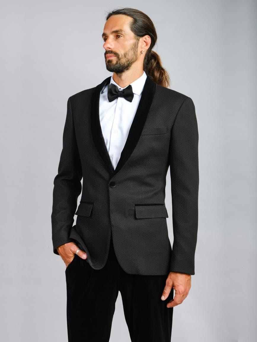 ÁO JACKET TUXEDO ĐEN SLIM-FIT