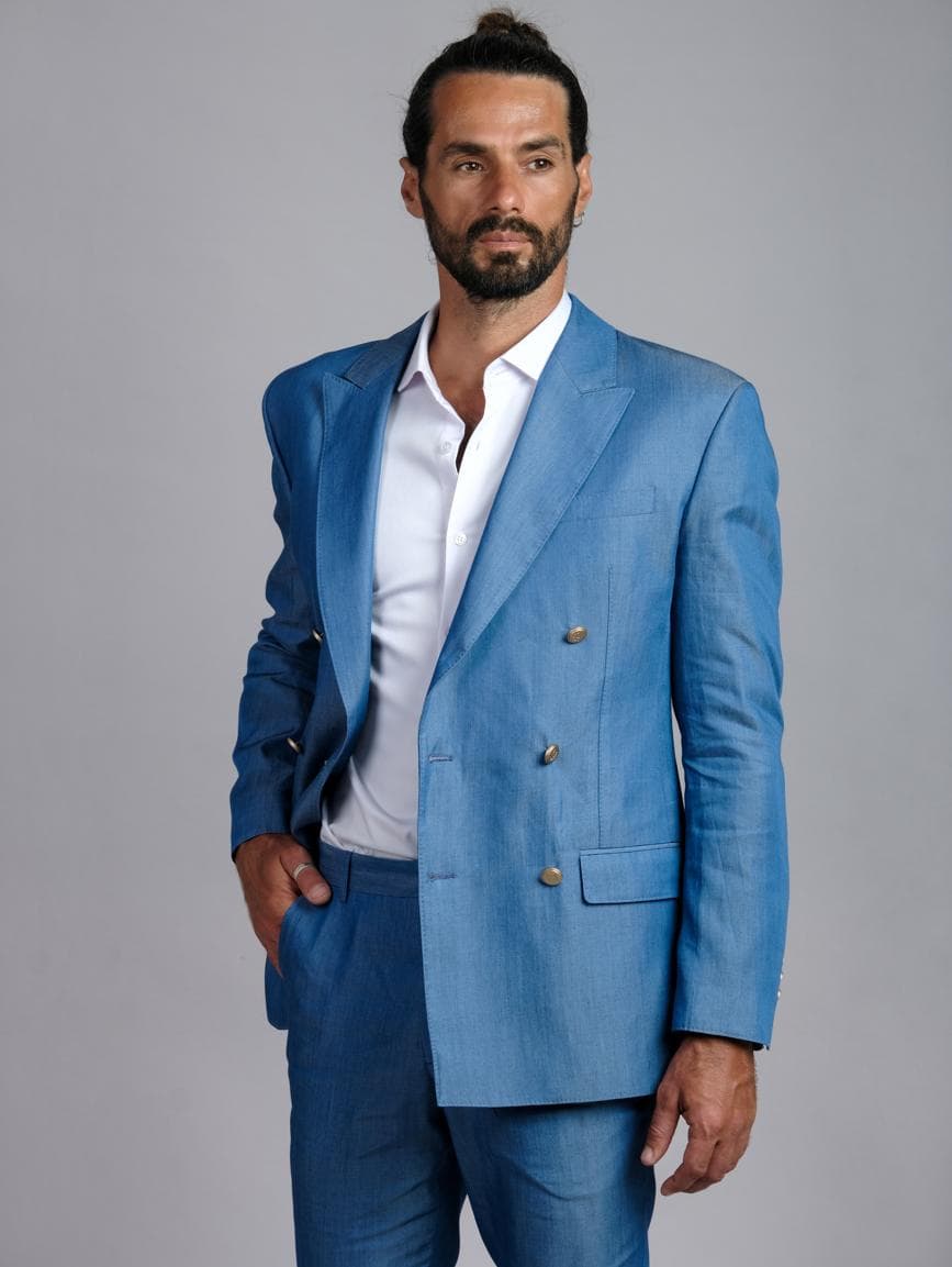 JACKET CHOÀNG QUA VẢI DENIM XANH LỢT