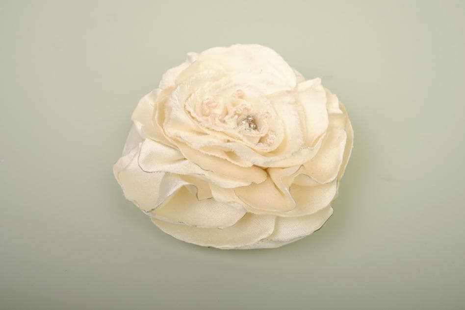 Hand-Crafted Brocade Rose Blossoms