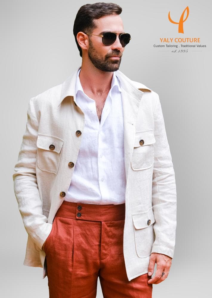 ÁO JACKET SAFARI LINEN
